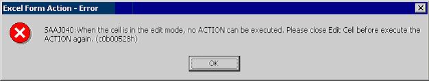 Restrictions Edit the output file While Excel Report Action is executing, you can not edit the output file.