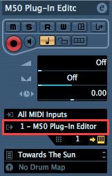 Steinberg - Cubase 4 1 Start up Cubase 4 and create a project. In the VST Instruments window, start up M50 Plug-In Editor.