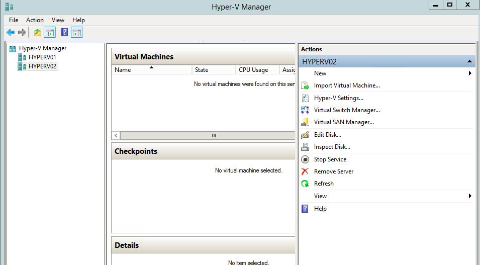 VMware and Hyper-V Configuration Using Hyper-V Start your Hyper-V Manager. Select New > Virtual Machine and using the New Virtual Machine Wizard create a new virtual machine.