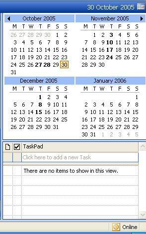 Changing the Calendar Layout, View and Other Defaults Working with the Date Navigator The Date Navigator (the mini-calendar in the top-left of your Outlook window) shows you the current month by