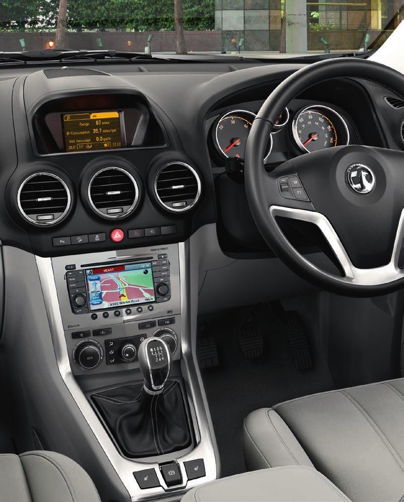 Get navigation, communication and entertainment in one compact unit with the Touch and Connect system from Vauxhall and take advantage of the easy and intuitive operation: Convenient adjustment:
