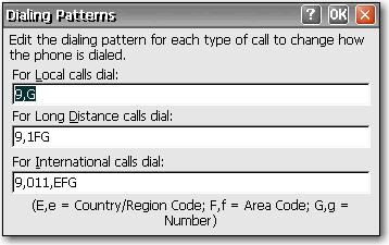 To configure the system to use an area code for local calls: 1. Click Dialing Patterns. 2. In the For Local calls dial box, add an F before the G.