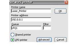 NOTE: The printer name must match the printer name set up on the server. 5.