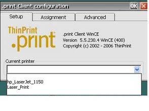 8. Open ThinPrint and select the printer you just added from the drop-down list. 9. Log in to ICA or RDP. 10. Open any Word document. and then select Print. 11. Select the printer from the list. 12.