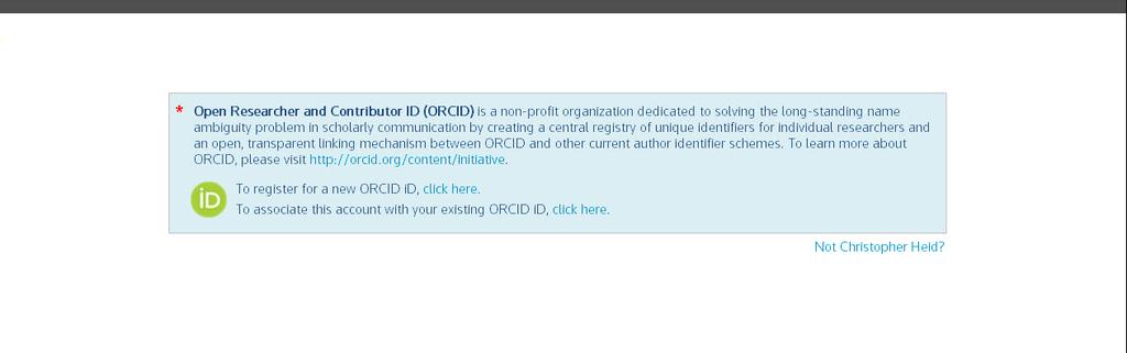 author identifier schemes. To learn more about ORCID, please visit https://orcid.org/content/initiative.