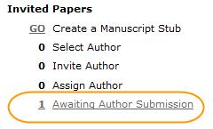DELETING AN INVITED PAPER If the author does not submit the paper, it will