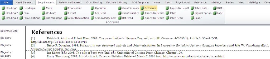 and bibliography entry Appendix Heads: