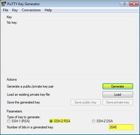 Key Generation The next step is to create your public and private keys. These keys contain your password and an encryption certificate to authenticate your files to your destination server.
