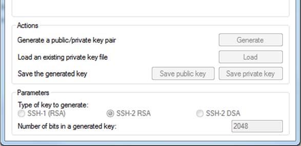 The PuTTY Key Generator screen will change to display other fields,