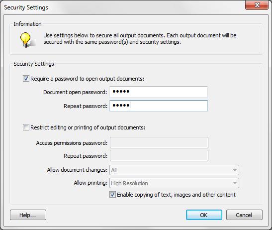 password or restrict document editing.