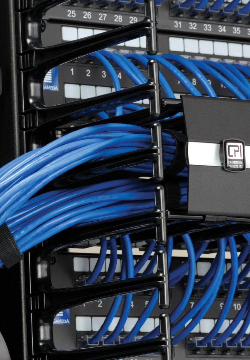 Cable Management CI Cable Management Solutions define specific pathways that organize and separate network, power and cabling within the cabinet.