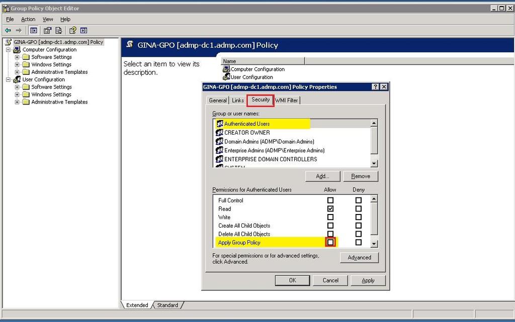 2) Click Security Tab, in the properties dialog box that appears.