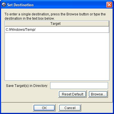 9. Select the destination directory on the client for the data to restore: a. Click Set Destination be