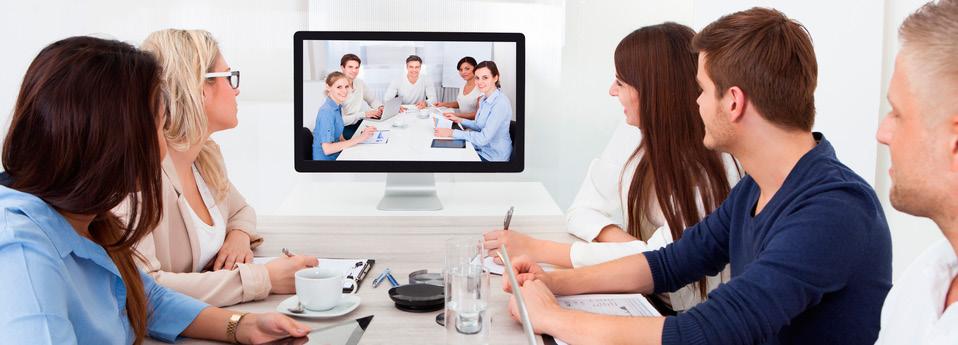 Web conferencing in action A sales team needs to go over strategies for the coming quarter. Since members are dispersed out in the field, an in-person meeting is impractical.