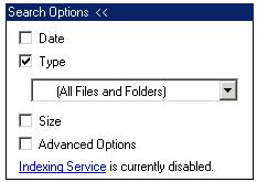 PAGE 71 - ECDL MODULE 2 (USING WINDOWS 2000) - MANUAL To select whether you want to search by date creation or by date modification, click on the relevant section of the dialog box, as illustrated.