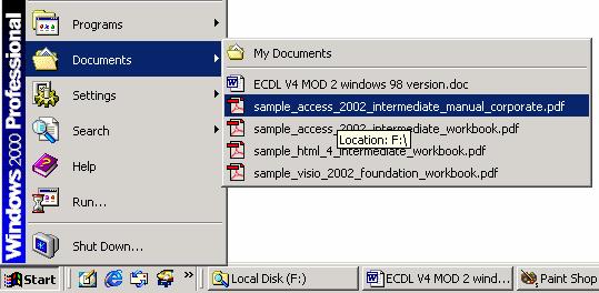 PAGE 73 - ECDL MODULE 2 (USING WINDOWS 2000) - MANUAL Then make sure that the Search Subfolders option is selected. To start the search, click on the Search Now button. 2.3.6.