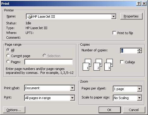 PAGE 82 - ECDL MODULE 2 (USING WINDOWS 2000) - MANUAL Click on the Next button to continue. The first screen within the Printer Wizard lets you set whether the printer you are installing is local (i.