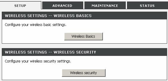Wireless Settings This section describes the wireless LAN and some basic configuration.