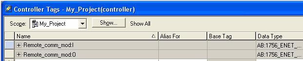 IMPORTANT The number and type of configuration parameters on the New Module dialog box varies according to the controller type.