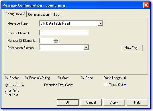 Interlocking and Data Transfer between Controllers Chapter 5 Configure a MSG Instruction To configure a MSG instruction, follow these steps. 1. Click... in the MSG box.