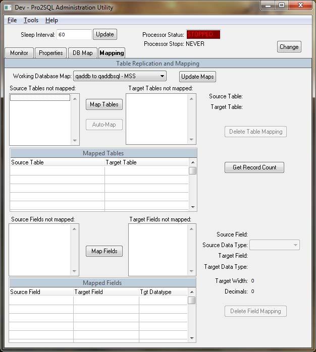 Pro2 Mapping Utility Pro2 has an Auto Map feature that maps like table/field names from the source to the target automatically.