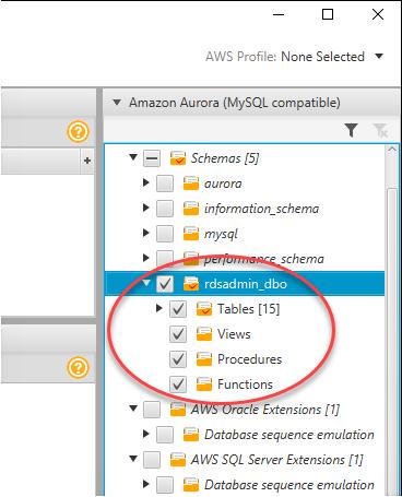Step 4: Use AWS SCT to Convert the SQL Server Schema to Aurora MySQL AWS SCT analyzes the schema and creates a database migration assessment report for the conversion to Aurora