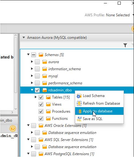 4. Step 4: Use AWS SCT to Convert the SQL Server Schema to Aurora MySQL Choose Main View from View.