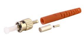 ST Connectors The ST connector has a bayonet-style housing and a spring-loaded 2.5mm outer diameter ferrule. ST connectors are commonly used in networking applications.