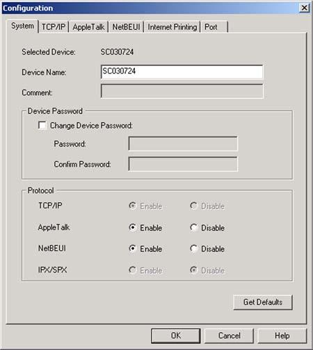 Configuration. You may configure the PrintServer with this option. If you click this option, a Verify Password screen will appear, as shown in Figure 8-14.