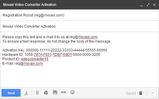 To ensure a quick reply from our activation server, please do not alter the message subject or body Step 4: Enter Your