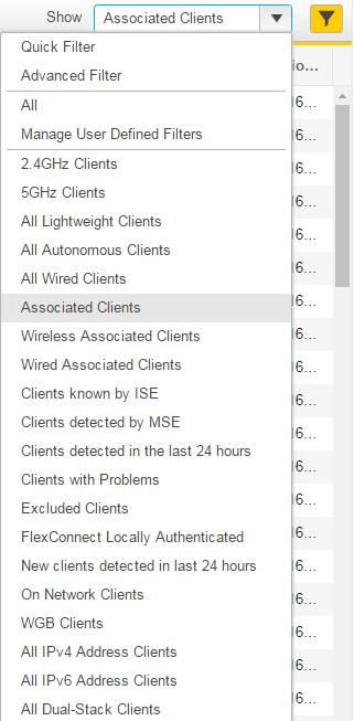 Individual Client Details and Statistics When you open the Client and Users page, the system filters the page to display all of the clients associated with the network by default.