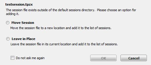 4 Select the session or sessions and click Open. The following message is displayed for files exported from TurningPoint Cloud. 5 Enter the session password.