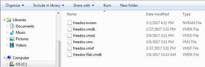 9. Open the folder where you have the VM restored.