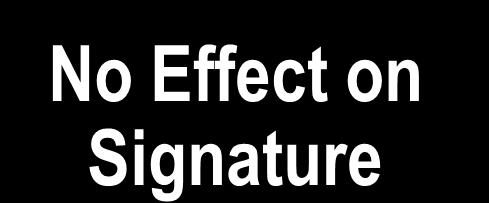 No Effect on Signature