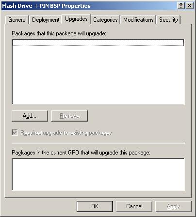 Upgrading Flash Drive Authentication Provider Components via Group Policy Option 1: You can add.msi package with new component version to an existing group policy object.