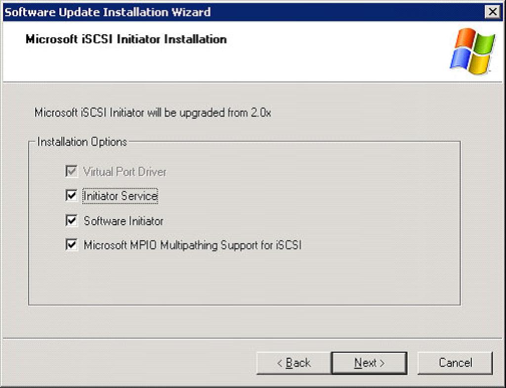 2. In the installation options window (Figure 4), select the following options and click Next:
