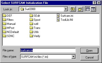 368 SURFCAM Reference Manual, Chapter 7 Configuration Tools Another way to access the program: if you have the icon on your desk top,