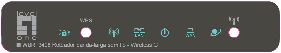 Introduction Physical Details Front Panel EN PT Front Panel WPS Button Wireless Security Wireless LAN Power WAN Internet Push the WPS button on the WBR-3408, and also on your other wireless device to