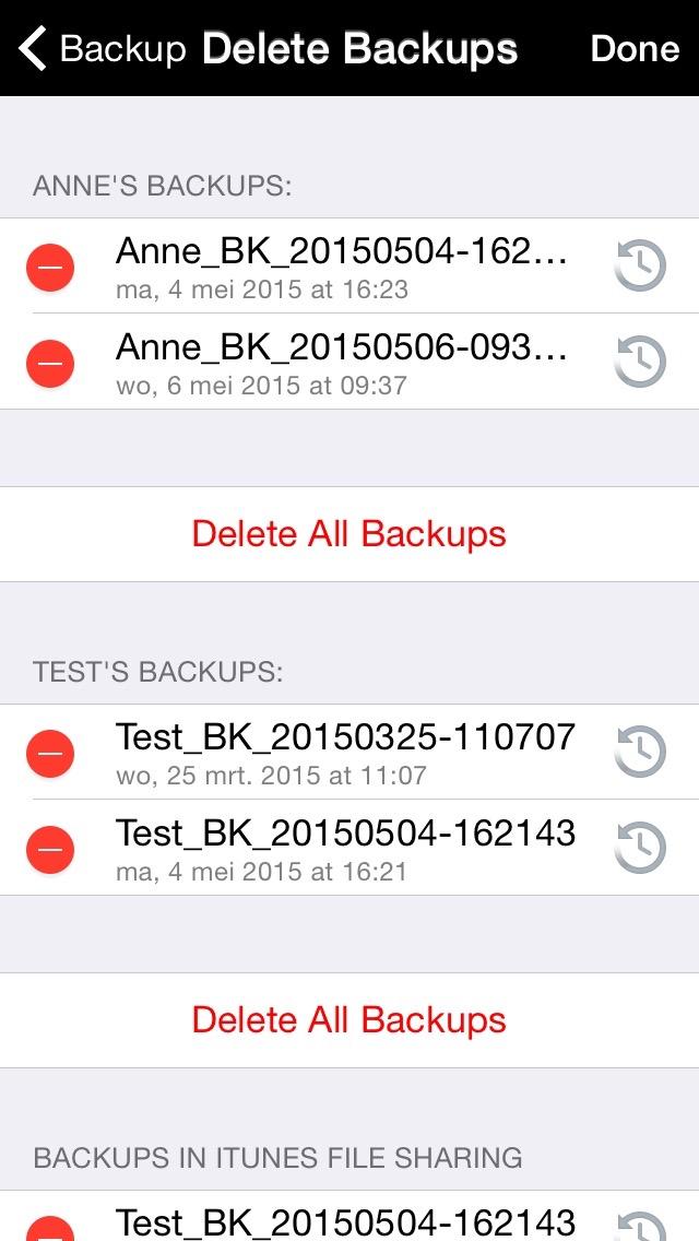 Options. Go to Delete Backups In the Options, tap Backup.
