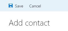 In the reading pane, click on the name of the contact. A new pane will open to the right. 3. Click the ellipses ( ) button then Add to contacts. 4.