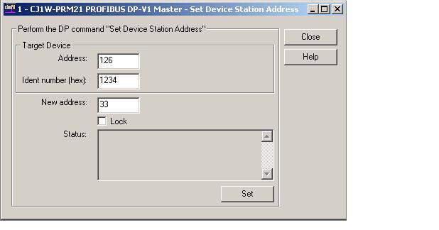 Setting up a network Section 6-2 In order to change the address of a slave device perform the following steps: 1,2,3... 1. Enter the device s current address and its PROFIBUS Ident Number.