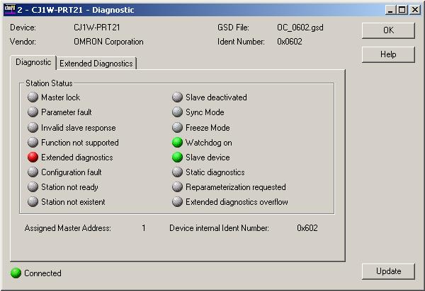 Monitoring the Network Section 6-7 6-7-2 Monitoring Slave Status The Generic Slave DTM provides a Diagnosis User Interface with two tabs: Standard diagnostics tab, displaying the same information for