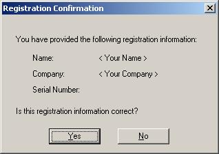 Installation Section 3-1 mation is correct, select the Yes button. Selecting the No button will revert you to the previous window. 11.