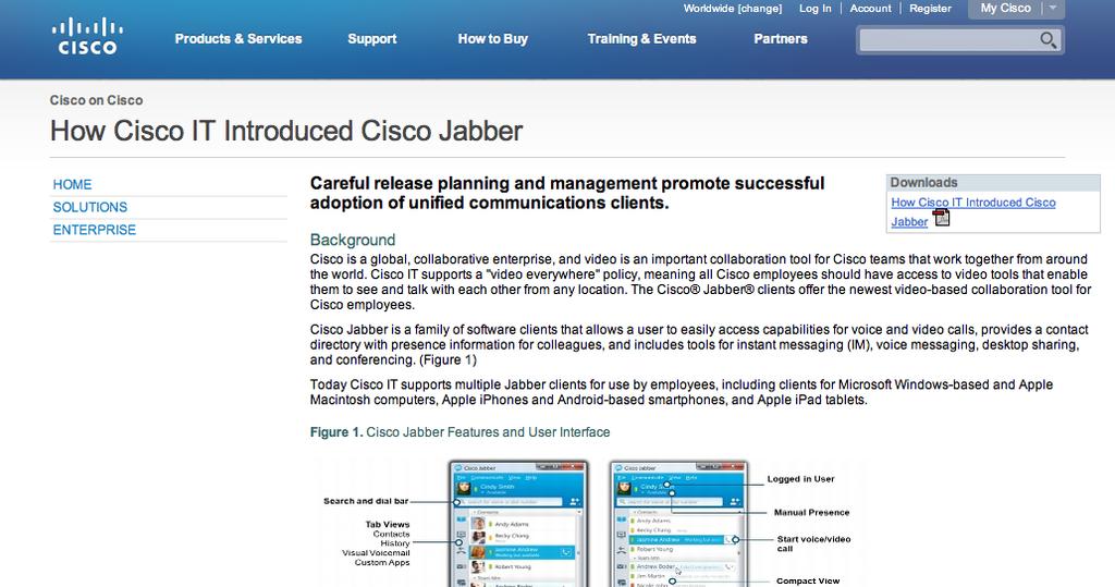 Cisco on Cisco Jabber Case Study http://www.cisco.