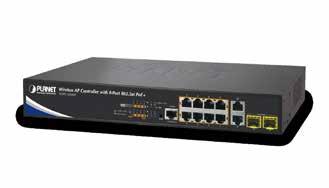Wireless AP Controller with 8-Port 802.3at PoE+ Physical Port 10-Port 10/100/1000BASE-T Gigabit RJ45 copper with 8-Port IEEE 802.