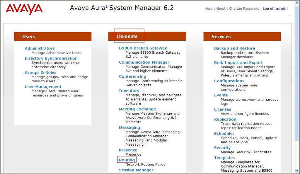 6.1. Avaya Aura System Manager Login and Navigation Session Manager configuration is accomplished by accessing the browser-based GUI of System Manager, using the URL as https://<ip-address>/smgr,