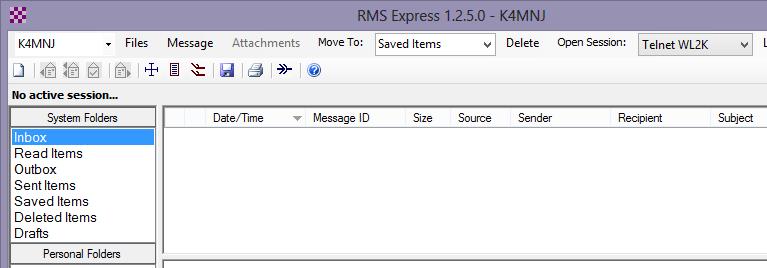 Send a Message using RMS Express Click the Message button at the top of the RMS Express window. Select New Message from the drop-down values The Compose Message box will open.