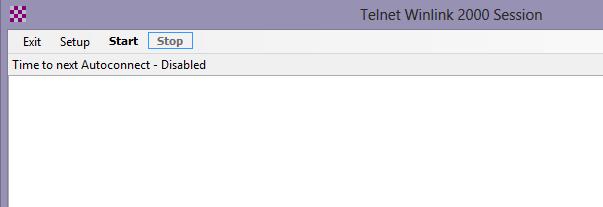 Be sure Telnet WL2K is selected In the Session dropdown, Click Open Session: Click Start to initiate the telnet mail transfer