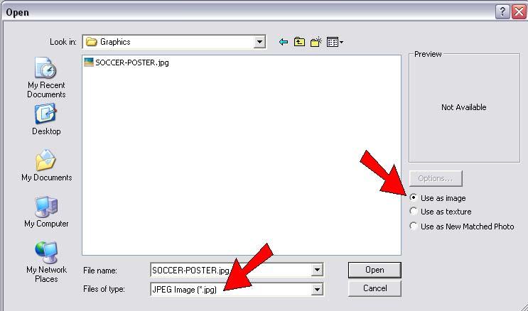 Step 3: Import the Poster 1. Choose File / Import from the main menu.