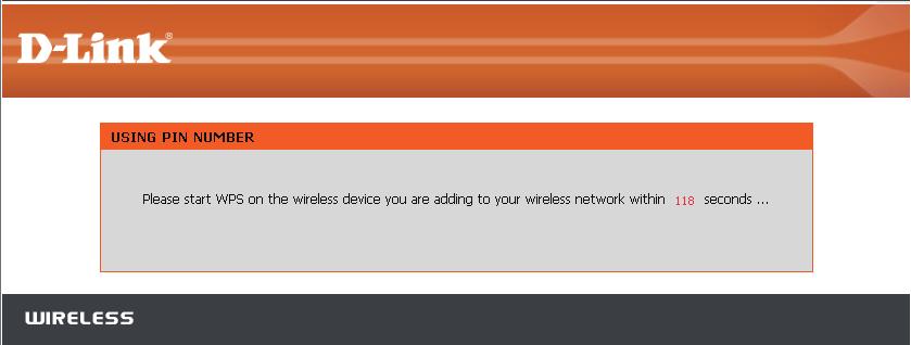 Select PIN to connect your wireless device with WPS.